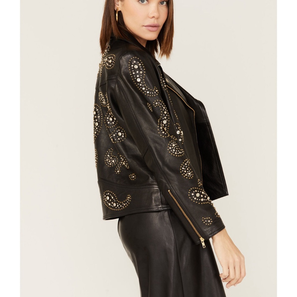Understated Leather x Boot Barn Leather Rhinestone Jacket
